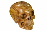 Realistic, Polished Picture Jasper Skull #151153-1